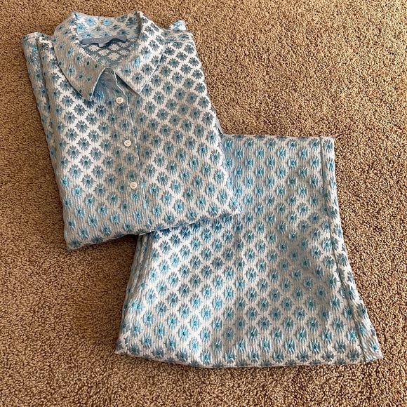 New! HILL HOUSE size XL snowflake brocade James shirt and Winston pants - Picture 13 of 14